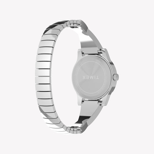 Timex Women's Silver-Tone Stainless Steel, Blue Dial | TW2Y39400-1