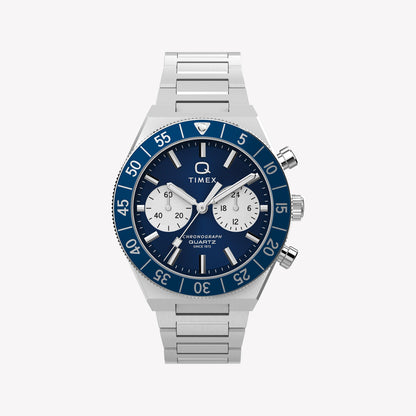 TIMEX Men's Stainless Steel Silver-Tone, Blue Dial | TW2Y55900-0