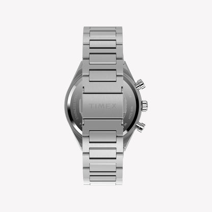 TIMEX Men's Stainless Steel Silver-Tone, Blue Dial | TW2Y55900-2