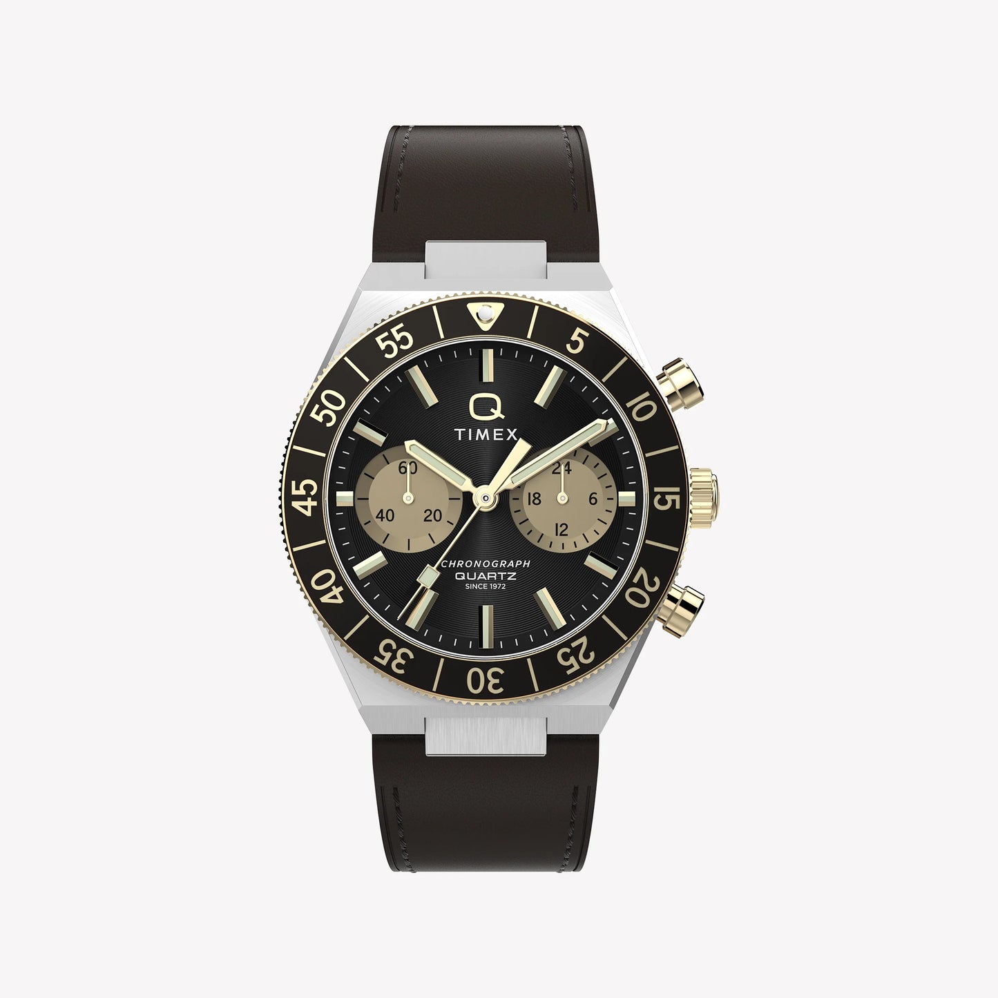 Timex Men's Silver-Tone Steel, Brown Leather | TW2Y56000-0