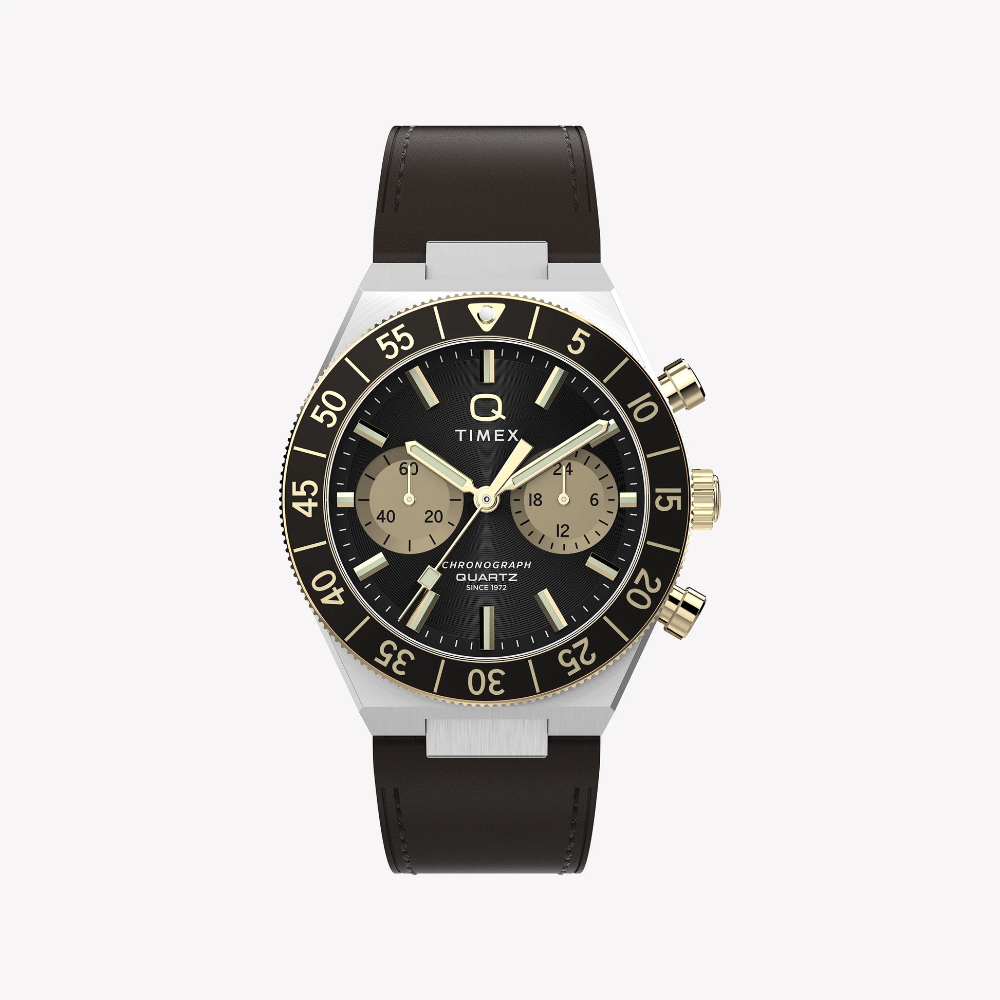 Timex Men's Silver-Tone Steel, Brown Leather | TW2Y56000-0