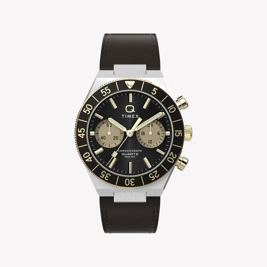 Timex Men's Silver-Tone Steel, Brown Leather | TW2Y56000-0
