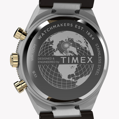 Timex Men's Silver-Tone Steel, Brown Leather | TW2Y56000-4