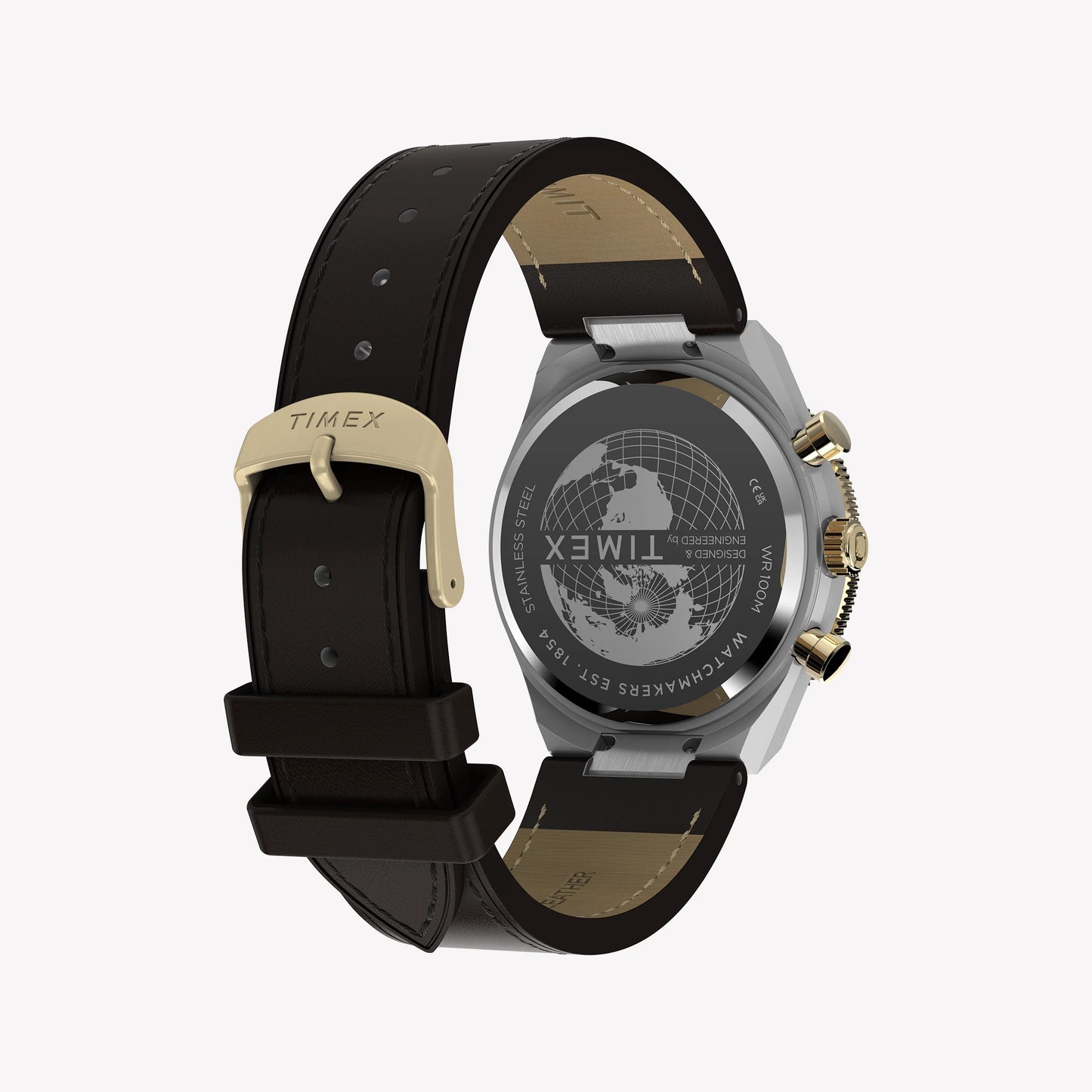 Timex Men's Silver-Tone Steel, Brown Leather | TW2Y56000-1