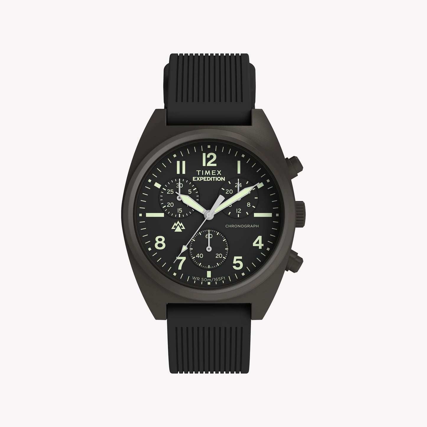 Timex Men's Gunmetal SS, Black Silicone | TW2Y61000-0