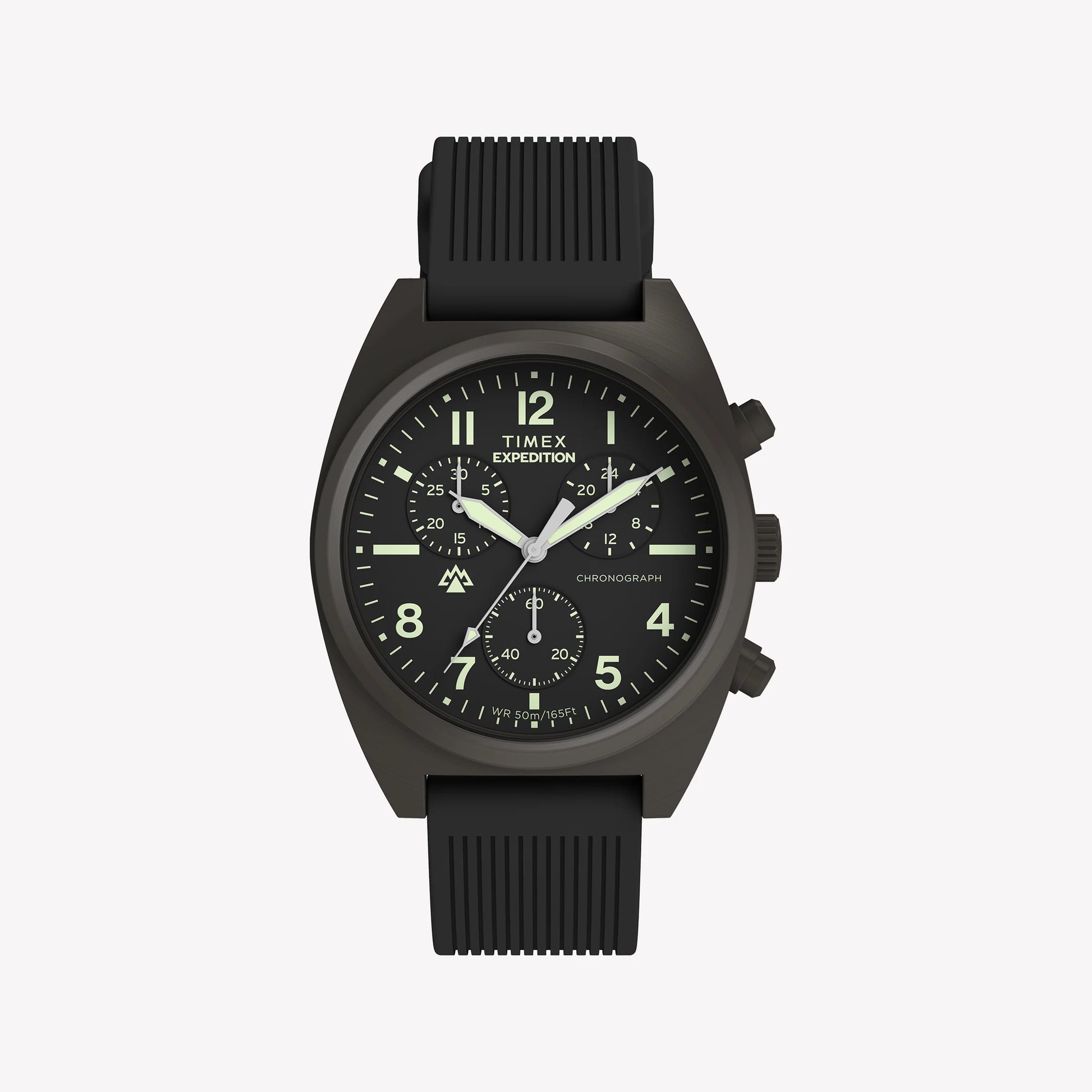 Timex Men's Gunmetal SS, Black Silicone | TW2Y61000-0