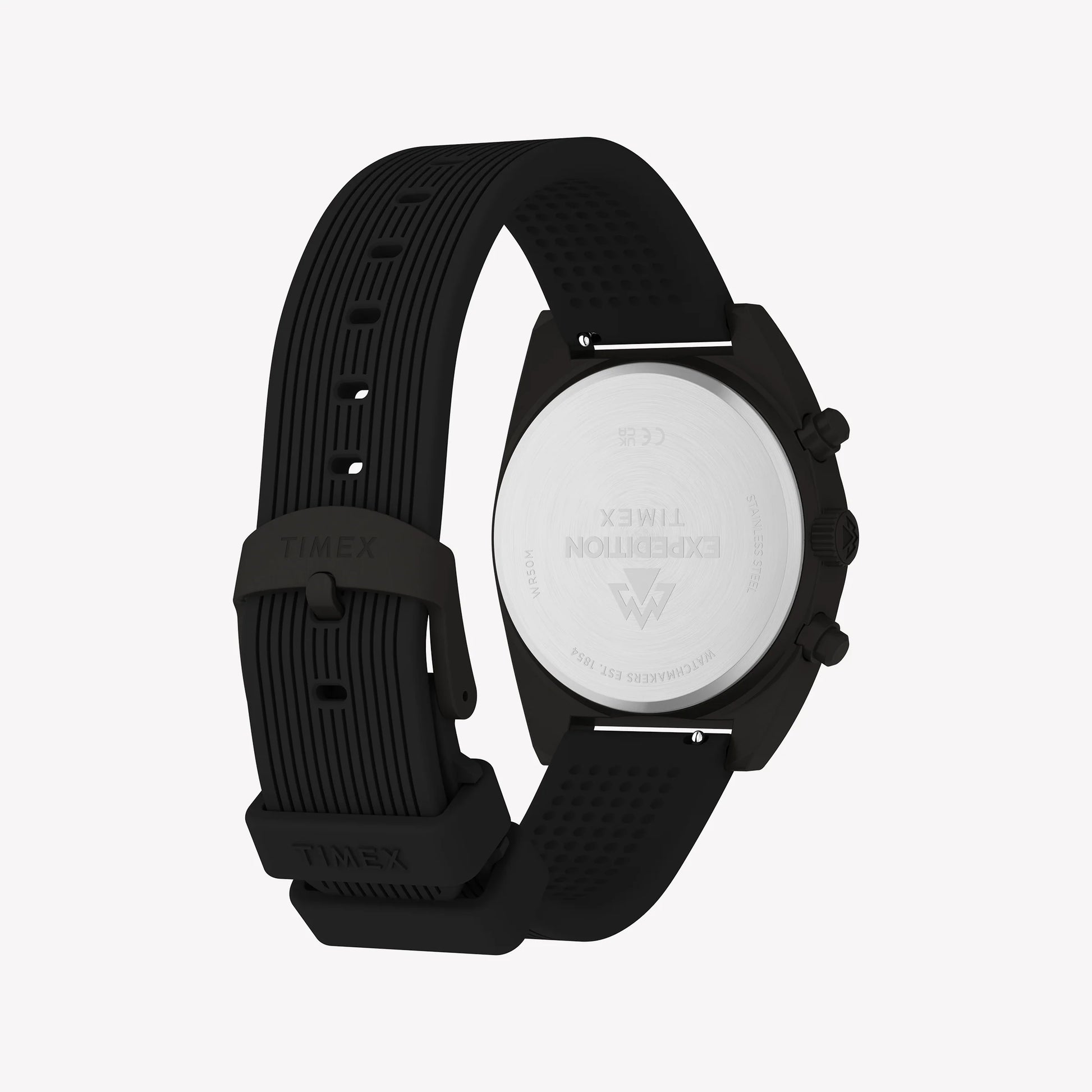 Timex Men's Gunmetal SS, Black Silicone | TW2Y61000-1