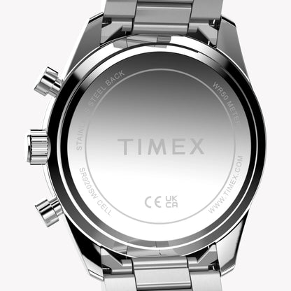 TIMEX Men's Silver-Tone Stainless Steel, Green | TW2Y62100-4