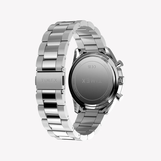 TIMEX Men's Silver-Tone Stainless Steel, Green | TW2Y62100-1