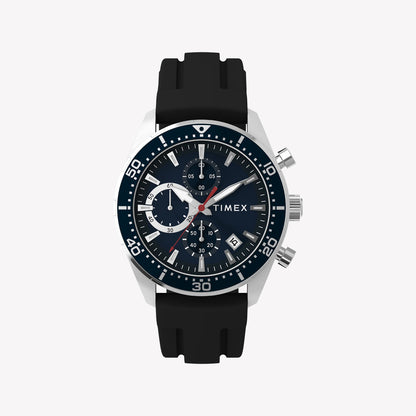 TIMEX Men's Silver-Tone SS, Black Silicone | TW2Y62300-0