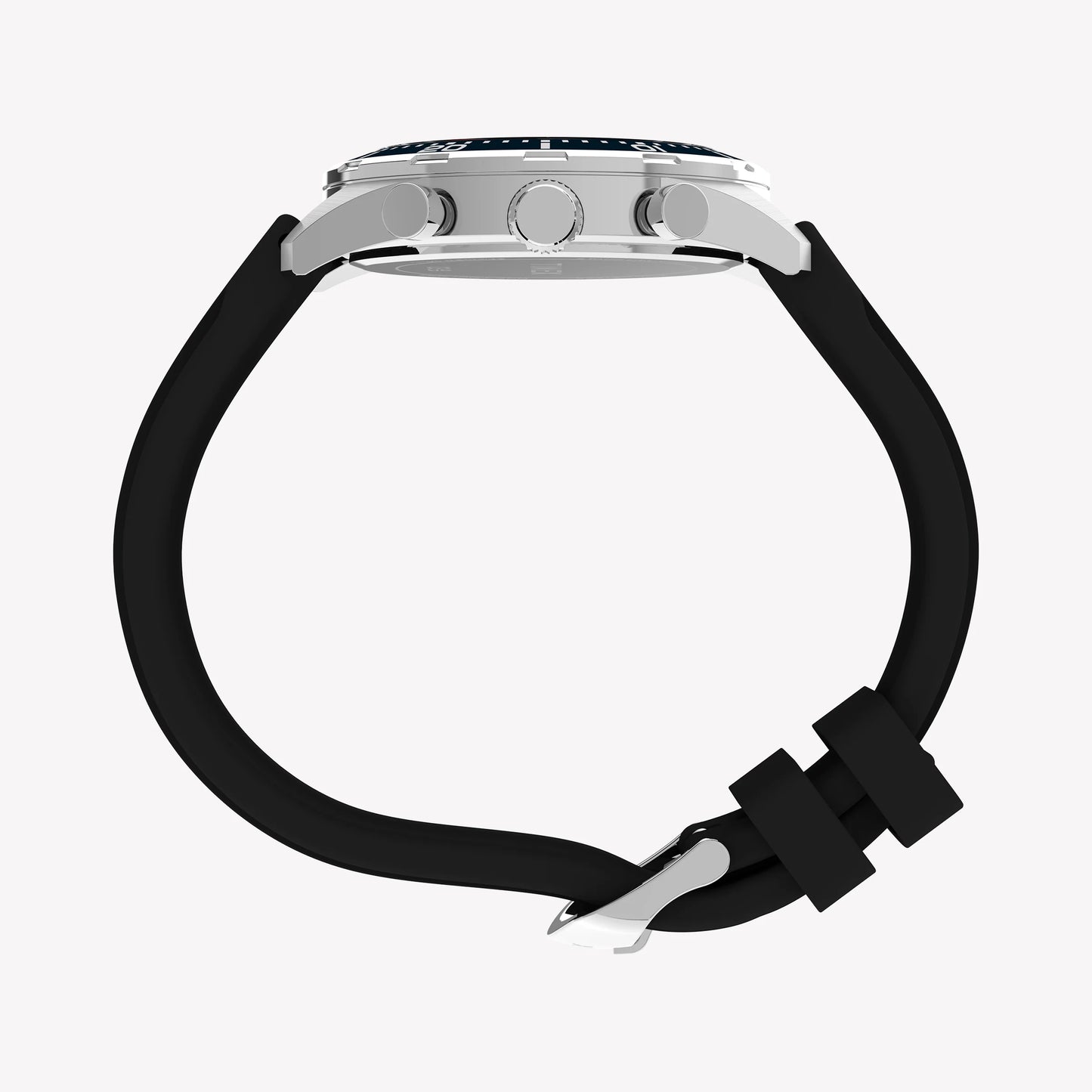 TIMEX Men's Silver-Tone SS, Black Silicone | TW2Y62300-3