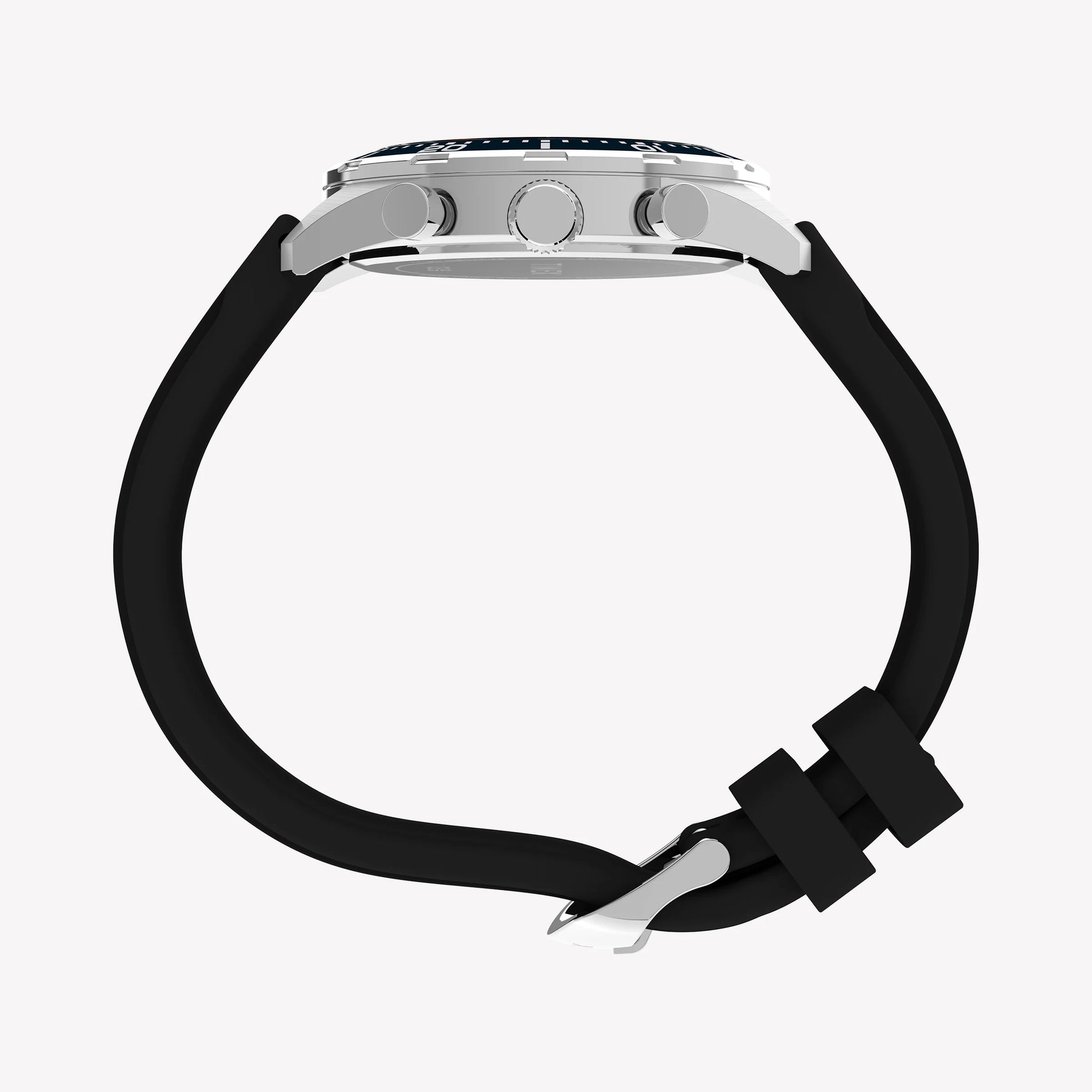 TIMEX Men's Silver-Tone SS, Black Silicone | TW2Y62300-3