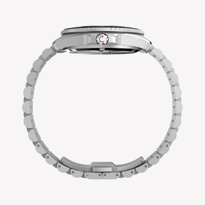 TIMEX Men's SS Silver-Tone, Black Dial | TW2Y64500-3