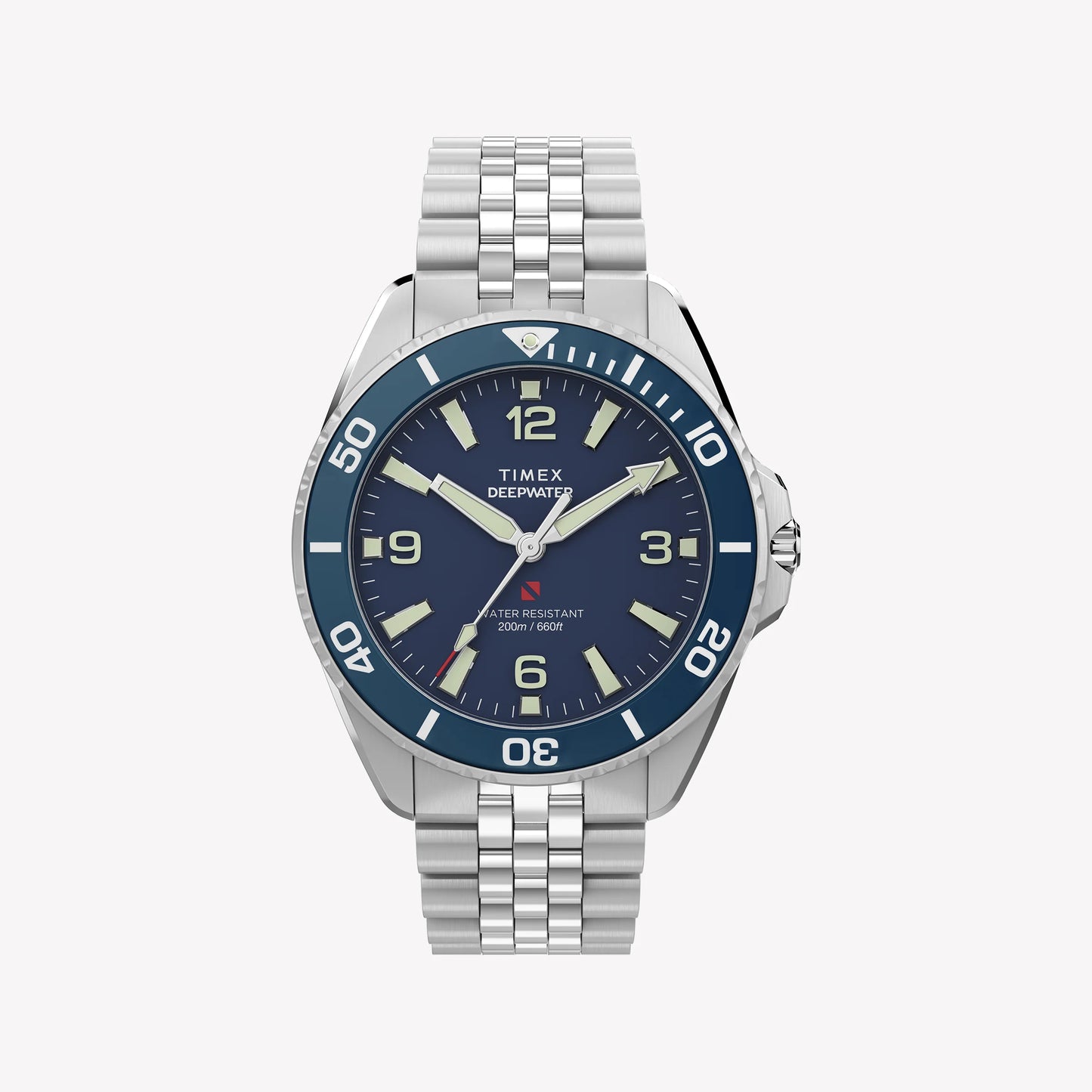 Timex Men's Silver-Tone Steel, Blue Dial | TW2Y64600-0