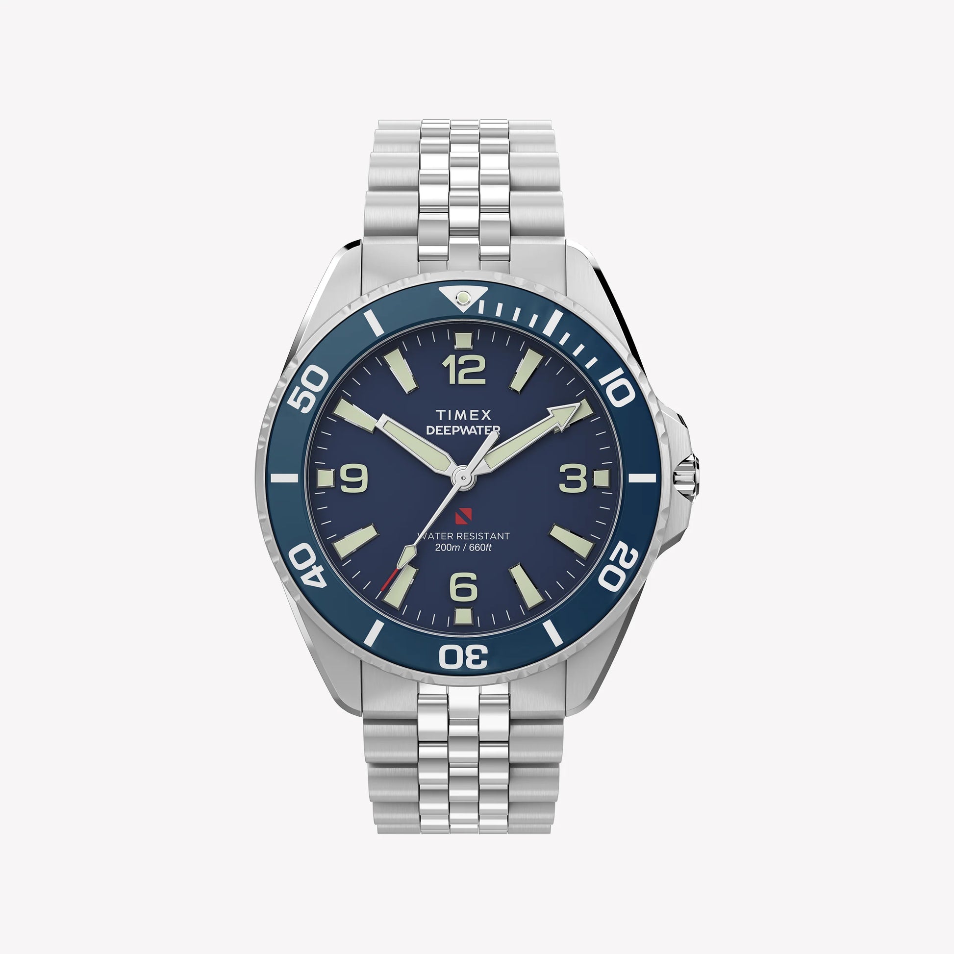 Timex Men's Silver-Tone Steel, Blue Dial | TW2Y64600-0