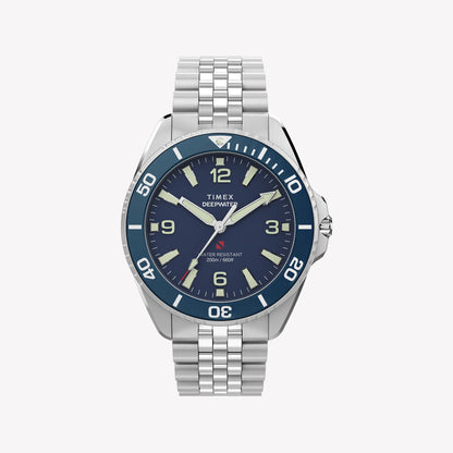 Timex Men's Silver-Tone Steel, Blue Dial | TW2Y64600-0