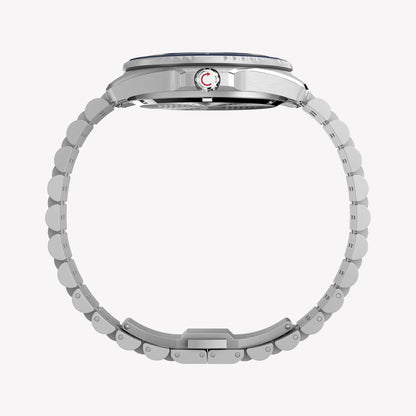 Timex Men's Silver-Tone Steel, Blue Dial | TW2Y64600-3