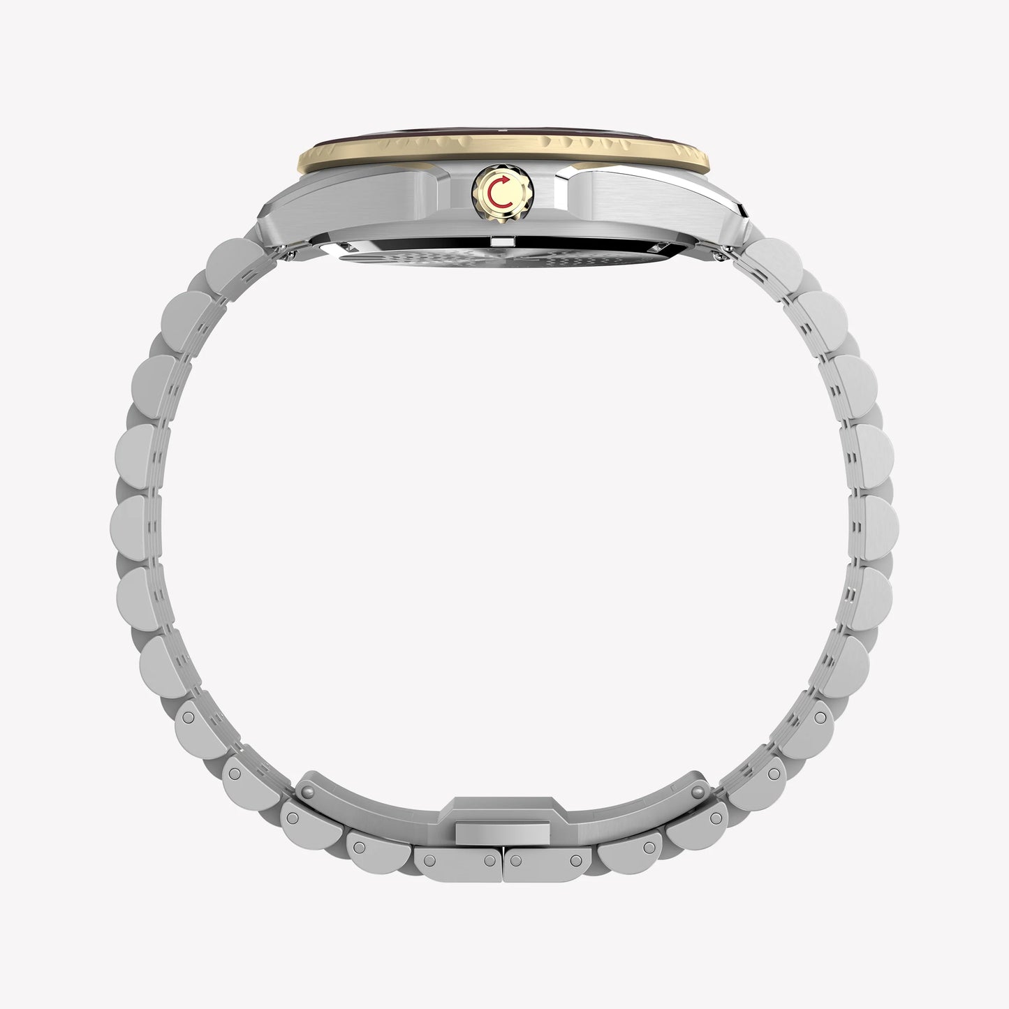 TIMEX Men's Steel Silver-Tone Two-Tone Black Dial | TW2Y64700-3