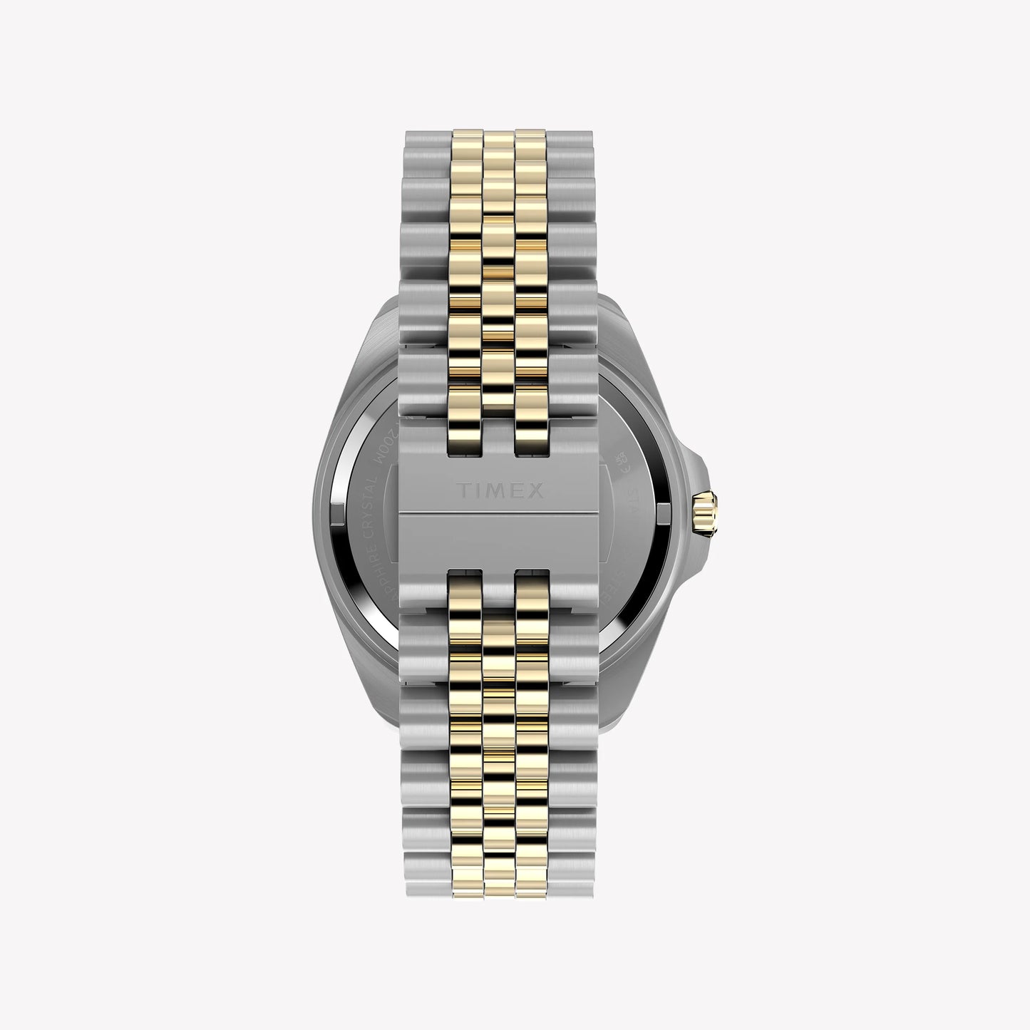 TIMEX Men's Steel Silver-Tone Two-Tone Black Dial | TW2Y64700-1