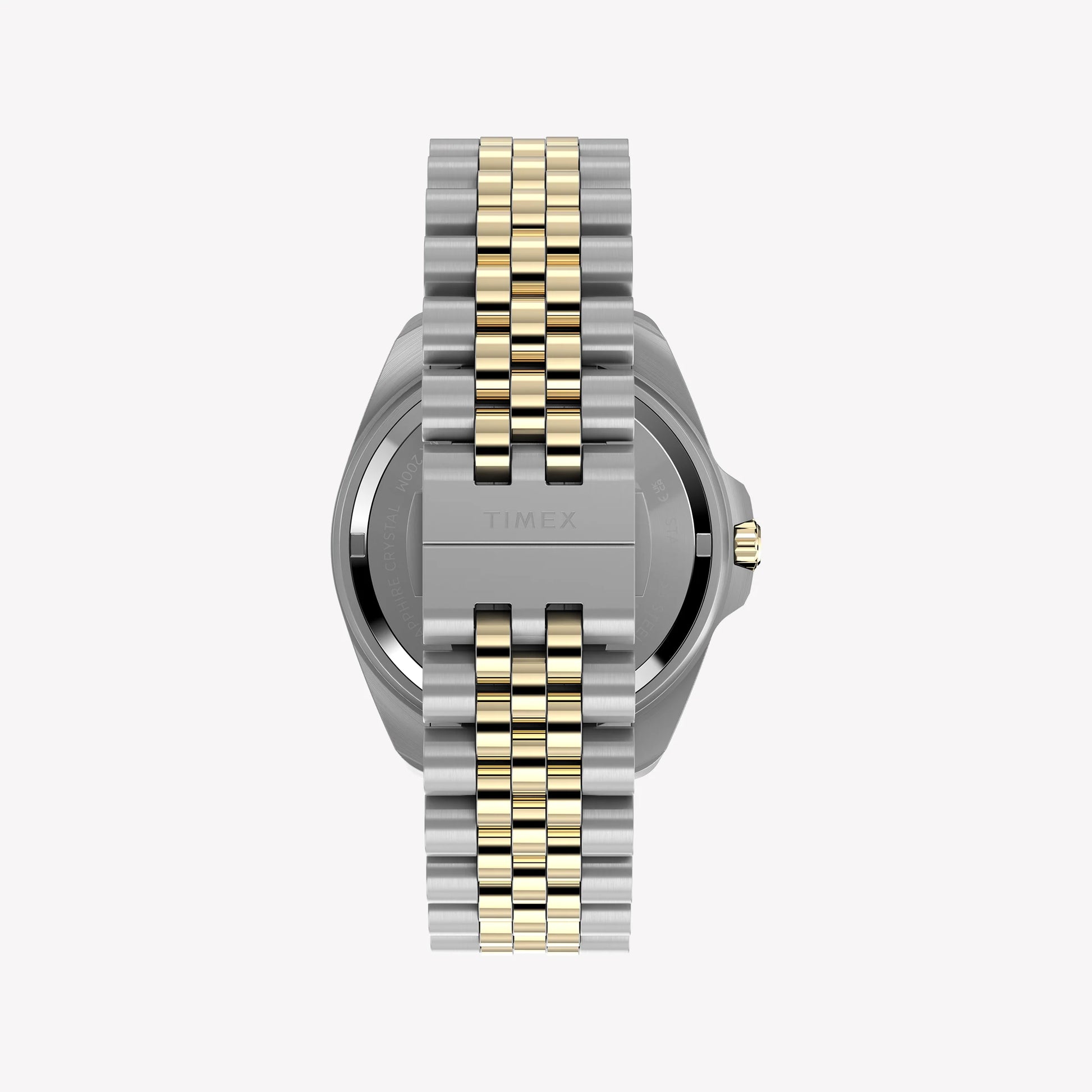 TIMEX Men's Steel Silver-Tone Two-Tone Black Dial | TW2Y64700-1