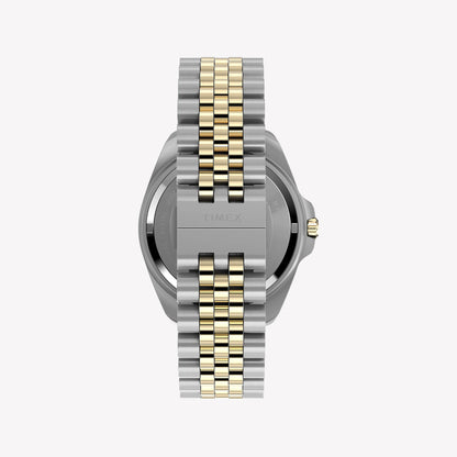 TIMEX Men's Steel Silver-Tone Two-Tone Black Dial | TW2Y64700-1