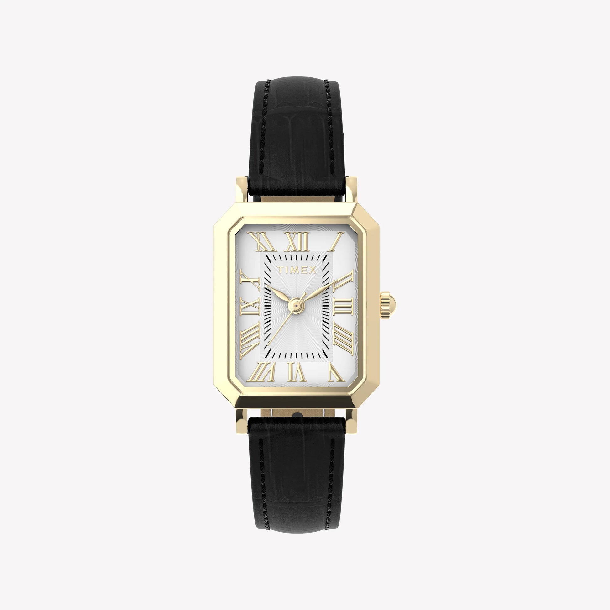 Timex Women's Gold-Tone, Black Leather | TW2Y71900-0