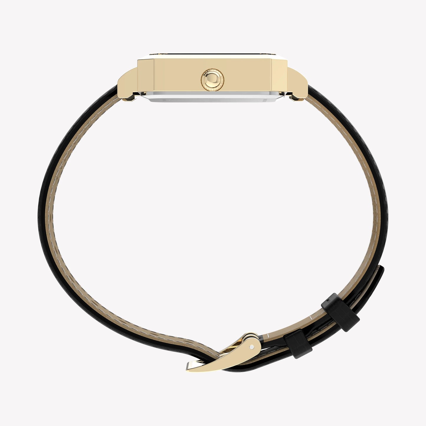 Timex Women's Gold-Tone, Black Leather | TW2Y71900-3