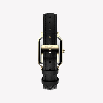 Timex Women's Gold-Tone, Black Leather | TW2Y71900-2