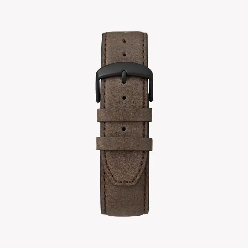Timex Men's Brown Leather Watch, Blue Dial | Tw4b14600-2
