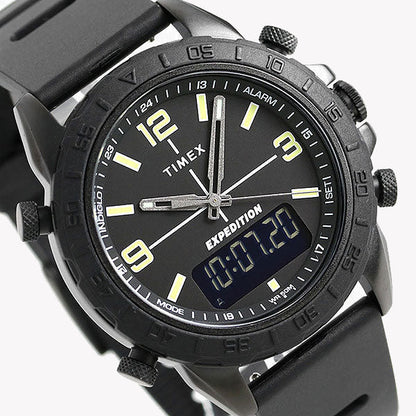 Timex Men's Black Silicone Watch, Brass Case | Tw4b17000-1