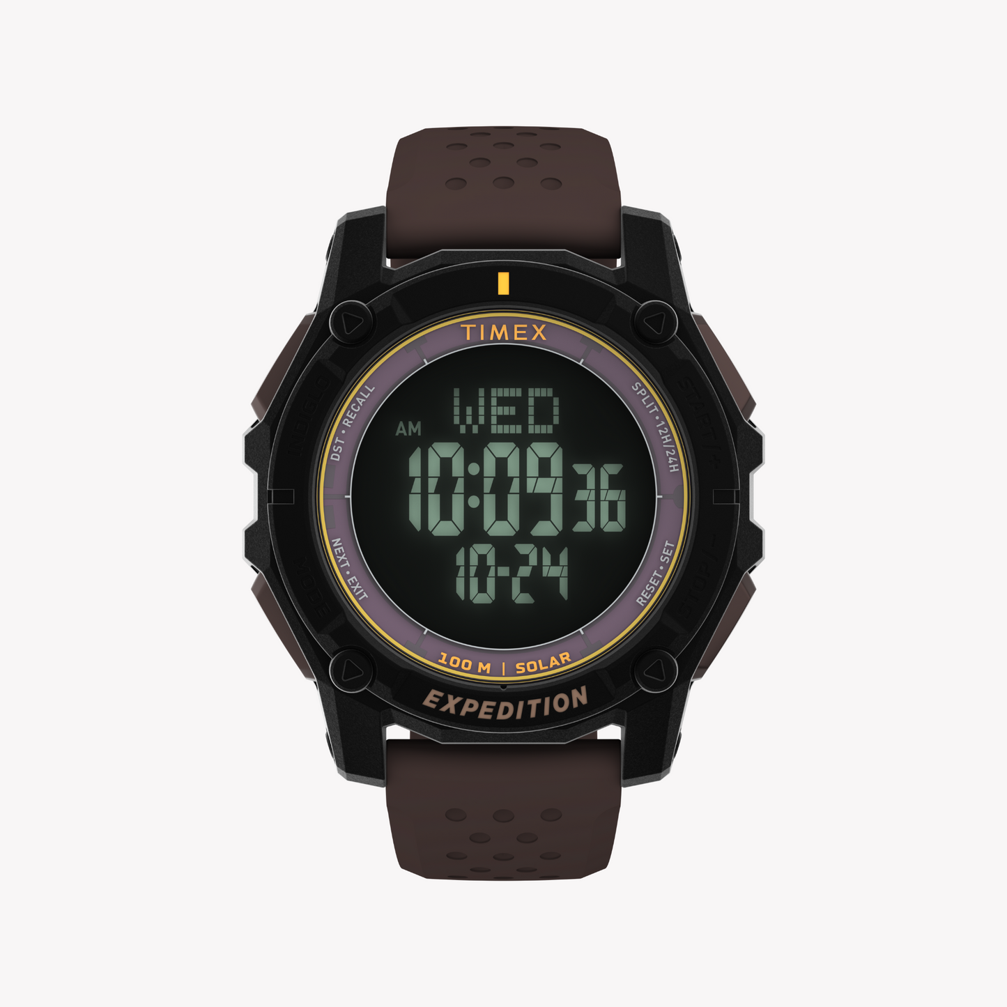 Timex Men's Black/Brown, Synthetic/Silicone | Tw4b33800-0