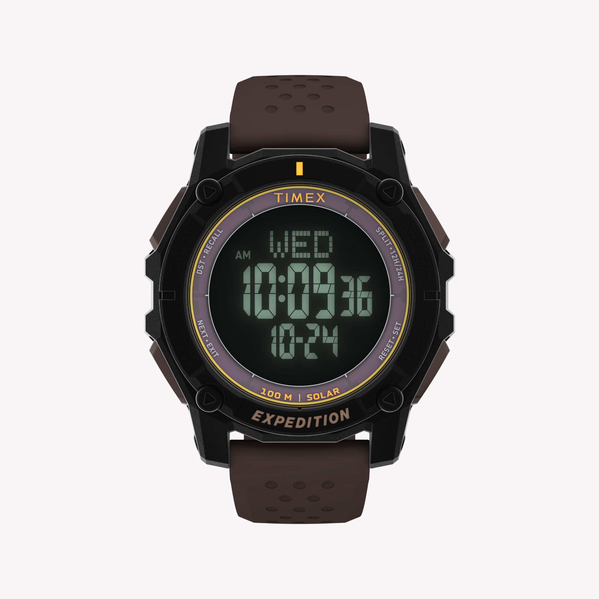 Timex Men's Black/Brown, Synthetic/Silicone | Tw4b33800-0