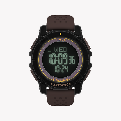 Timex Men's Black/Brown, Synthetic/Silicone | Tw4b33800-0