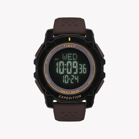 Timex Men's Black/Brown, Synthetic/Silicone | Tw4b33800-0
