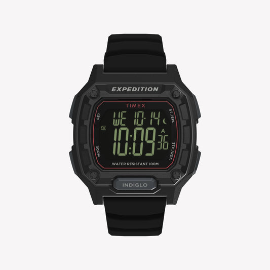 TIMEX Men's Black PC+GF, Black Silicone | TW4B34400-0