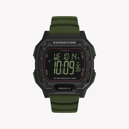 TIMEX Men's Black PC+GF, Green Silicone | TW4B34500-0