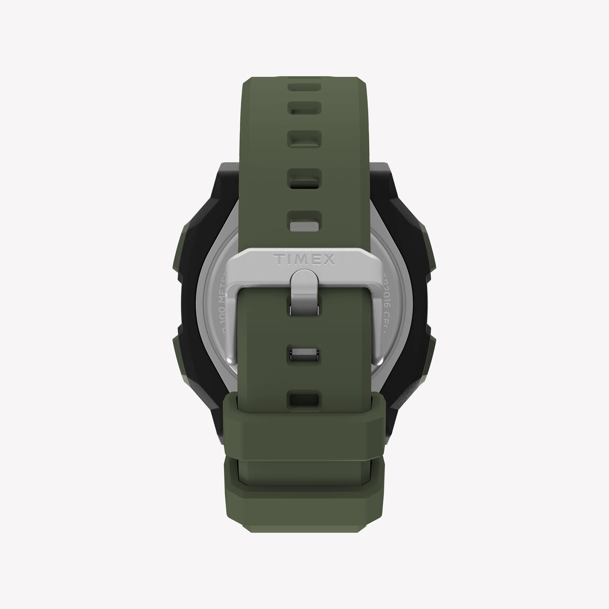 TIMEX Men's Black PC+GF, Green Silicone | TW4B34500-2