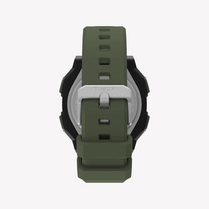 TIMEX Men's Black PC+GF, Green Silicone | TW4B34500-2