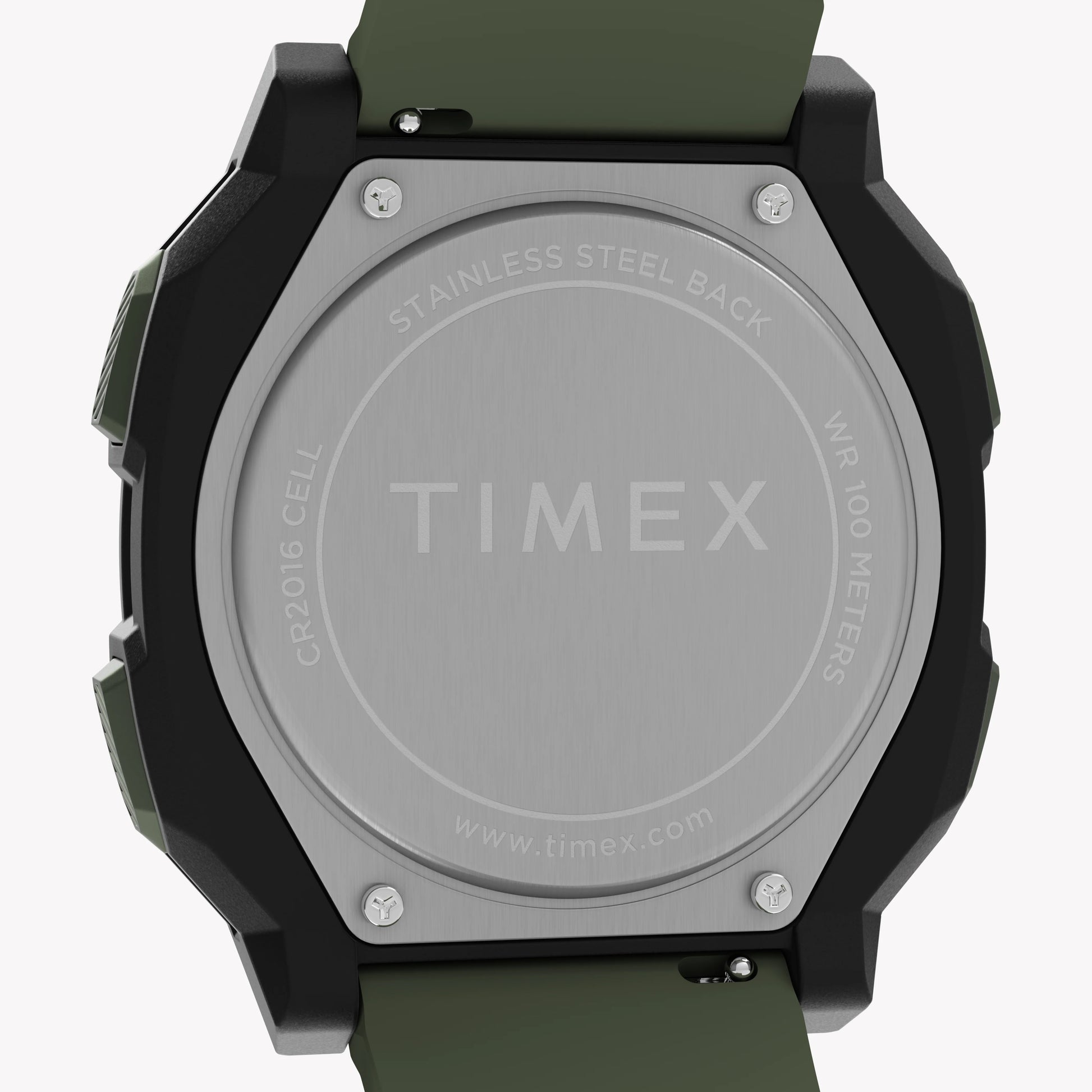 TIMEX Men's Black PC+GF, Green Silicone | TW4B34500-4