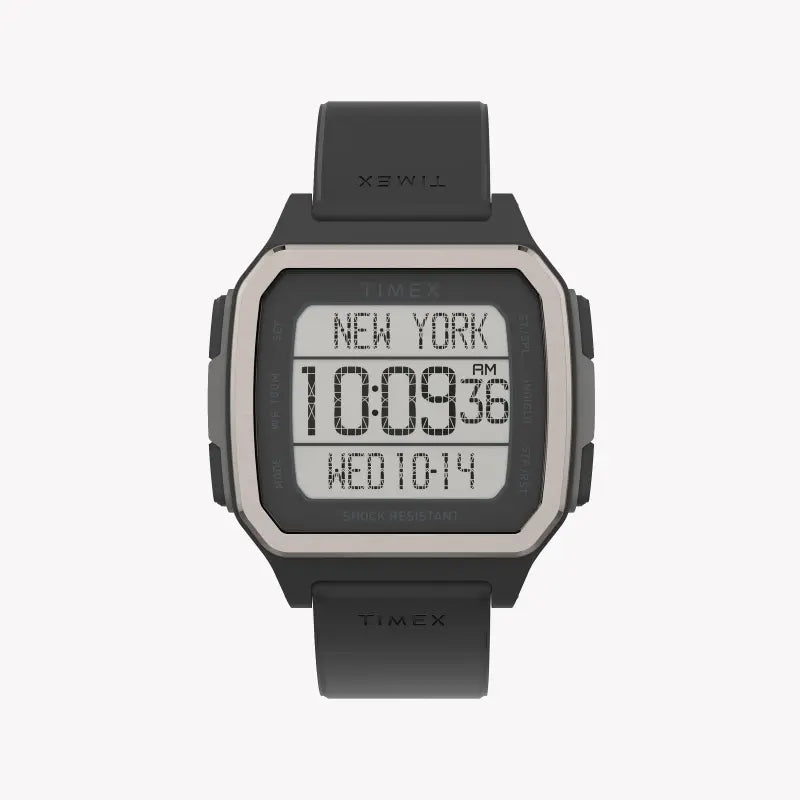 Timex Men's Black Silicone Watch, Digital Dial | Tw5m29000-0