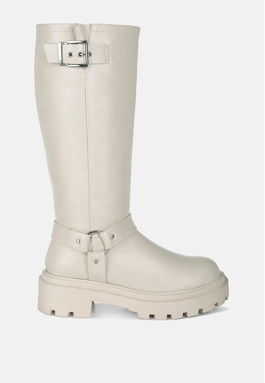 Taimen Harnes Detail Long Boots-0