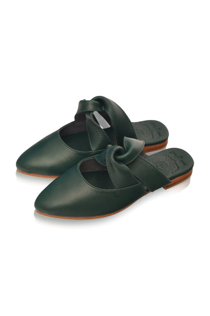 Taj Mahal Pointy Toe Leather Mules-1