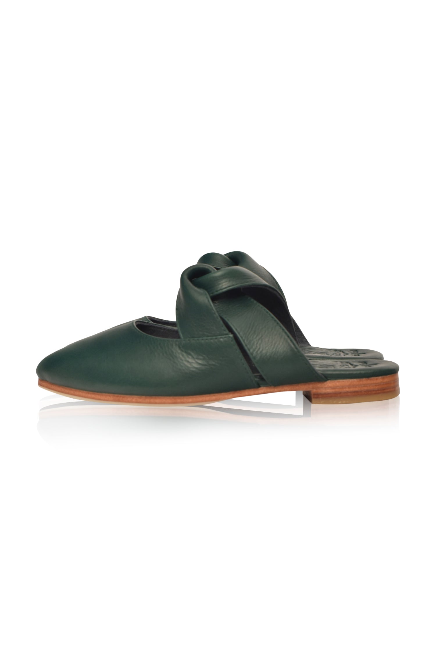 Taj Mahal Pointy Toe Leather Mules-4