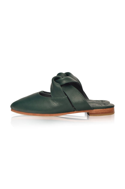 Taj Mahal Pointy Toe Leather Mules-4