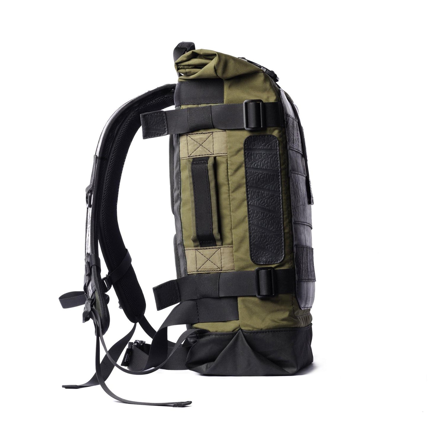 Water Resistant Roll Top Vegan Backpack-5