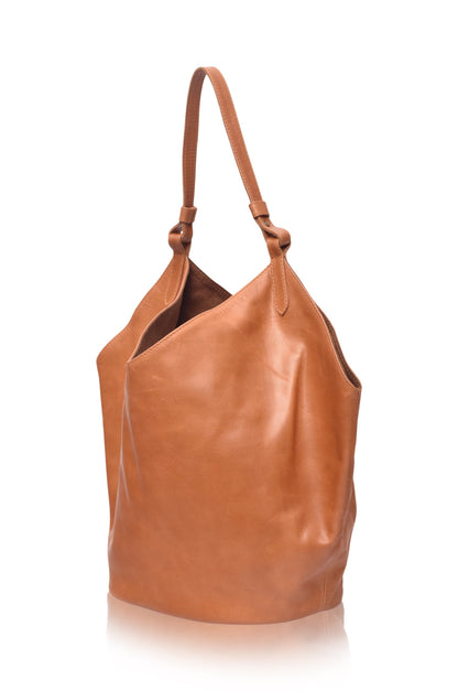Tulip Medium Leather Tote Bag-3