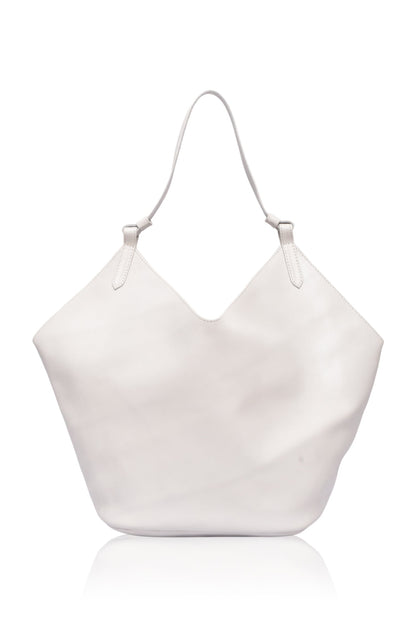 Tulip Medium Leather Tote Bag-6