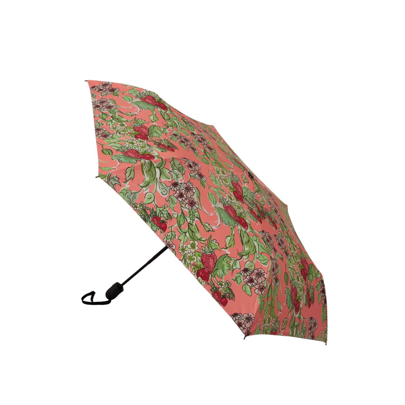 Wild Strawberry - Automatic Folding Umbrella-0