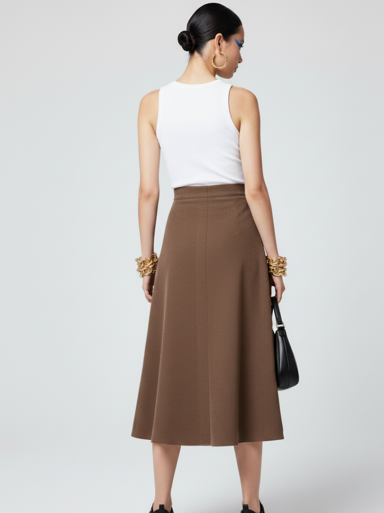UPTOWN CHIC Corduroy Midi Skirt ECO FASHION BYMANYC ® New York-1