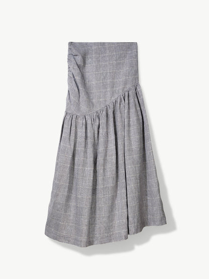 Gathered Maxi skirt Organic Linen – Hilda | No More Nobody